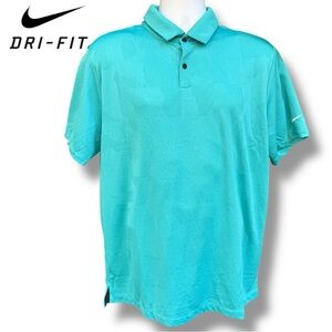 Nike Dri Fit Tour Golf Polo Shirt Teal Nebula Blue DV7528-367 Men's Size L